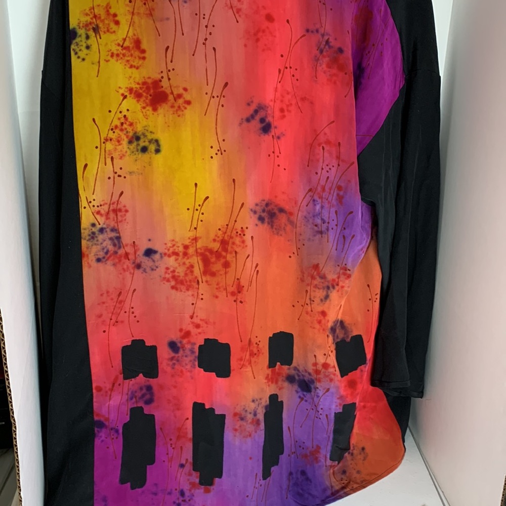 Silk Kimono Multi Colored Size Large - Picture 4 of 6